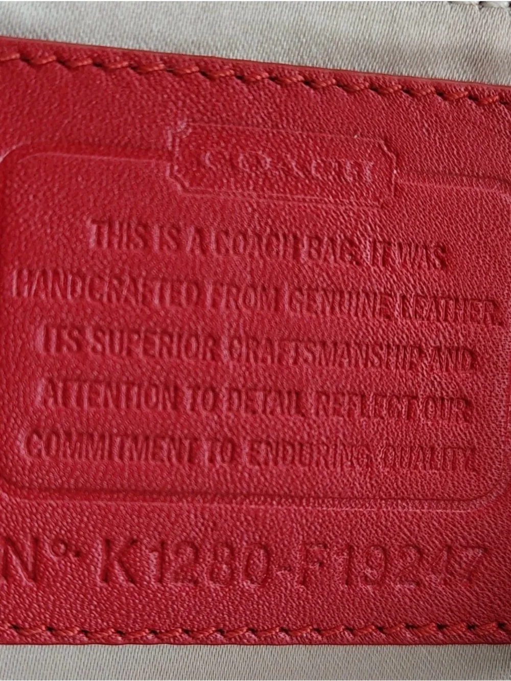 Coach F19247 red Ashley leather satchel handbag purse medium w/strap w/dust bag